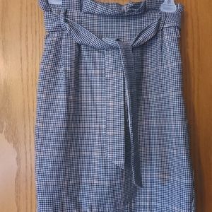 H&M Plaid Paperbag Pencil Skirt